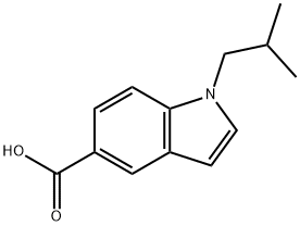 1-异丁基-1H-吲哚-5-羧酸 结构式