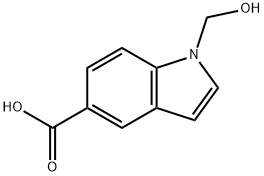 1-(HYDROXYMETHYL)-1H-INDOLE-5-CARBOXYLIC ACID 结构式