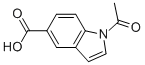 1-ACETYL-1H-INDOLE-5-CARBOXYLIC ACID 结构式