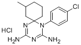 1,3,5-Triazaspiro(5.5)undeca-2,4-diene, 1-(4-chlorophenyl)-2,4-diamino -8-methyl-, hydrochloride 结构式