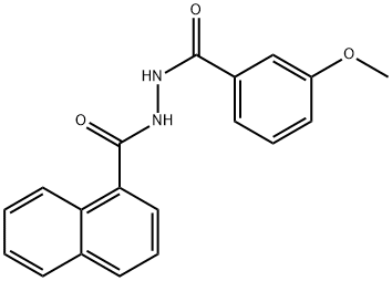 1-(3-甲氧基苯甲酰基)-2-(1-萘酚)-肼 结构式