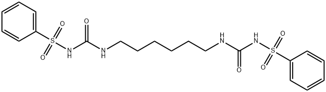 N,N'-[1,6-Hexanediylbis(iminocarbonyl)]bis(benzenesulfonamide) 结构式