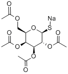 1-Thio-2,3,4,6-tetra-O-acetyl-β-D-galactose sodiumsalt 结构式