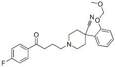 1-[4-(4-fluorophenyl)-4-oxo-butyl]-4-[2-(methoxymethoxy)phenyl]piperid ine-4-carbonitrile 结构式