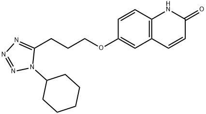 OPC-3930: 6-[3-(1-CYCLOHEXYL-1H-TETRAZOL-5-YL)PROPOXY]-2(1H)-QUINOLINONE 结构式