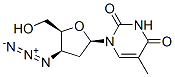 1-(3-叠氮基-2,3-二脱氧-BETA-D-苏式-呋喃戊糖基)-5-甲基-2,4(1H,3H)-嘧啶二酮 结构式