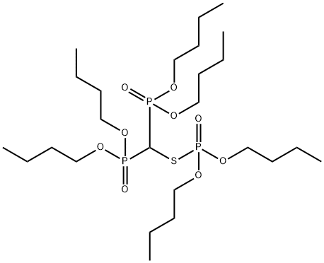 Thiophosphoric acid O,O-dibutyl S-[bis(dibutoxyphosphinyl)methyl] ester 结构式