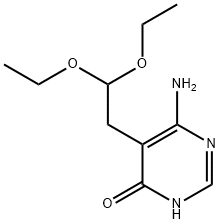 6-氨基-5-(2,2-二乙氧基乙基)-4-羟基嘧啶 结构式