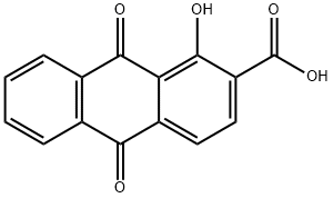 1-Hydroxy-2-carboxyanthraquinone 结构式