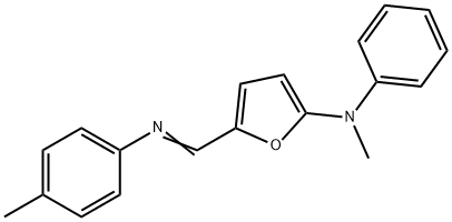2-Furanamine,  N-methyl-5-[[(4-methylphenyl)imino]methyl]-N-phenyl- 结构式