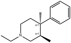 Piperidine, 1-ethyl-3,4-dimethyl-4-phenyl-, cis- (9CI) 结构式