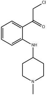 Ethanone,  2-chloro-1-[2-[(1-methyl-4-piperidinyl)amino]phenyl]- 结构式