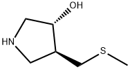 3-Pyrrolidinol,4-[(methylthio)methyl]-,(3R,4S)-(9CI) 结构式