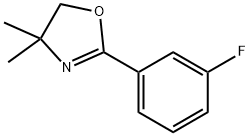 2-(3-FLUOROPHENYL)-4,5-DIHYDRO-4,4-DIMETHYLOXAZOLE 结构式