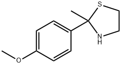 2-(p-Methoxyphenyl)-2-methylthiazolidine 结构式