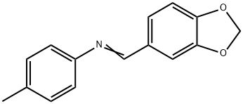 N-(Benzo[1,3]dioxol-5-ylmethylene)-p-tolyl-amine 结构式