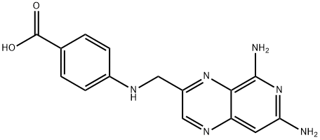 4-[[(5,7-Diaminopyrido[3,4-b]pyrazin-3-yl)methyl]amino]benzoic acid 结构式