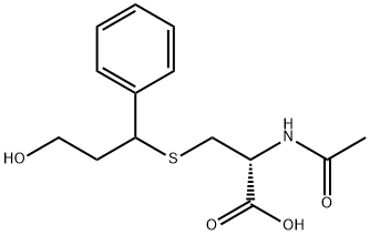 N-acetyl-S-(1-phenyl-3-hydroxypropyl)cysteine 结构式