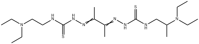 2-[2-[2-[[[2-(Diethylamino)ethyl]amino](thiocarbonyl)]hydrazono]-1-methylpropylidene]-N-[2-(diethylamino)propyl]hydrazinecarbothioamide 结构式