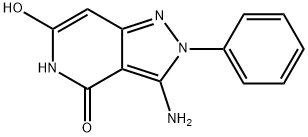 3-Amino-2-phenyl-2H-pyrazolo[4, 3-c]pyridine-4,6-diol 结构式