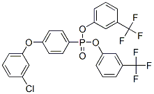 [4-(3-Chlorophenoxy)phenyl]phosphonic acid bis[3-(trifluoromethyl)phenyl] ester 结构式