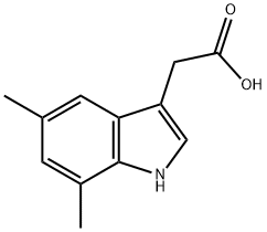 1H-Indole-3-aceticacid,5,7-dimethyl-(9CI) 结构式