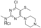 2-Methylamino-4-N-methylpiperazino-5-methylthio-6-chloropyrimidine hyd rochloride 结构式