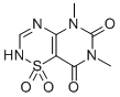 2H-Pyrimido(4,5-e)-1,2,4-thiadiazine-6,8(5H,7H)-dione, 5,7-dimethyl-,  1,1-dioxide 结构式