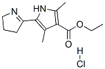 ethyl 5-(4,5-dihydro-3H-pyrrol-2-yl)-2,4-dimethyl-1H-pyrrole-3-carboxy late hydrochloride 结构式