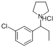 Pyrrolidine, 1-(m-chloro-alpha-ethylbenzyl)-, hydrochloride 结构式