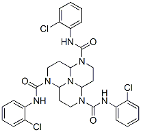 Dodecahydro-N,N',N''-tris(o-chlorophenyl)-1,4,7,9b-tetraazaphenalene-1,4,7-tricarboxamide 结构式