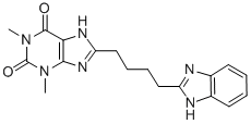 8-[4-(1H-Benzimidazol-2-yl)butyl]-1,3-dimethyl-1H-purine-2,6(3H,7H)-dione 结构式