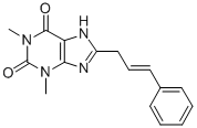 8-(3-Phenyl-2-propenyl)theophyline 结构式