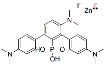 4-bis(4-dimethylaminophenyl)phosphoryl-N,N-dimethyl-aniline, zinc(+2) cation, diiodide 结构式