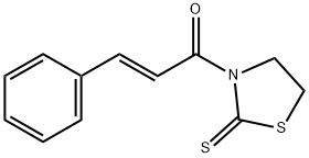 (2E)-3-苯基-1-(2-硫酮-3-噻唑烷基)-2-丙烯-1-酮 结构式