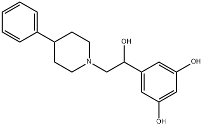 1-(3,5-Dihydroxyphenyl)-2-(4-phenylpiperidino)ethanol 结构式