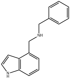 1H-INDOLE-4-METHANAMINE, N-(PHENYLMETHYL)- 结构式