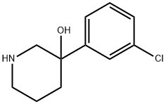 3-(3-CHLOROPHENYL)-3-PIPERIDINOL 结构式