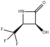 2-Azetidinone, 3-hydroxy-4-(trifluoromethyl)-, (3S,4S)- (9CI) 结构式