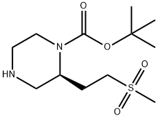 (S)-1-Boc-2-methylsulfonylethyl-piperazine 结构式