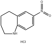 7-NITRO-2,3,4,5-TETRAHYDRO-1H-BENZO[B]AZEPINE HYDROCHLORIDE 结构式