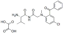 (2S)-2-amino-N-[2-[(2-benzoyl-4-chloro-phenyl)-methyl-amino]acetyl]-3- methyl-butanamide, oxalic acid 结构式