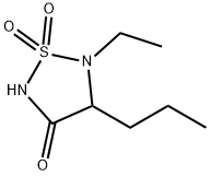 1,2,5-Thiadiazolidin-3-one,5-ethyl-4-propyl-,1,1-dioxide(9CI) 结构式