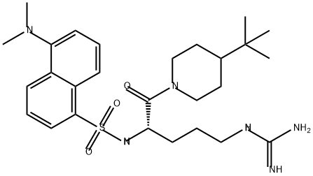 N(2)-dansyl-L-arginine-4-t-butylpiperidine amide 结构式