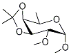 Methyl 6-Deoxy-2-O-methyl-3,4-O-isopropylidene-α-D-galactopyranoside 结构式