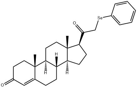 21-(phenylseleno)progesterone 结构式