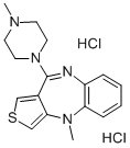 4-Methyl-10-(4-methyl-1-piperazinyl)-4H-thieno(3,4-b)(1,5)benzodiazepi ne dihydrochloride 结构式