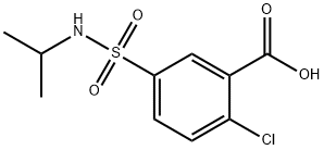 2-氯-5-[(丙-2-基)氨磺酰基]苯甲酸 结构式