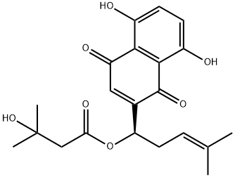 BETA-羟基异戊酰紫草素 结构式