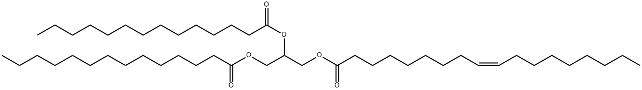 rac-1,2-dimyristoyl-3-oleoylglycerol 结构式